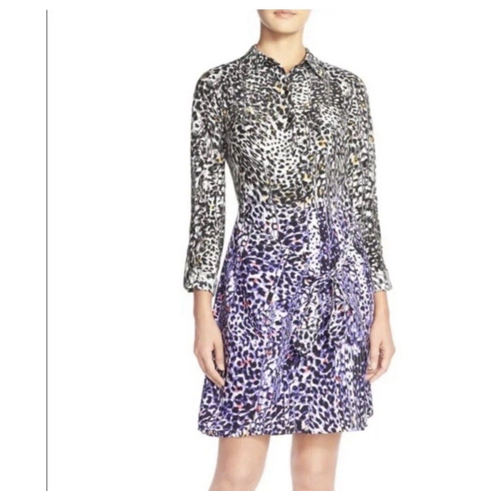 Not Your Daughters Jeans Women’s Size 6 Ombré Leopard Print Sheath Dress